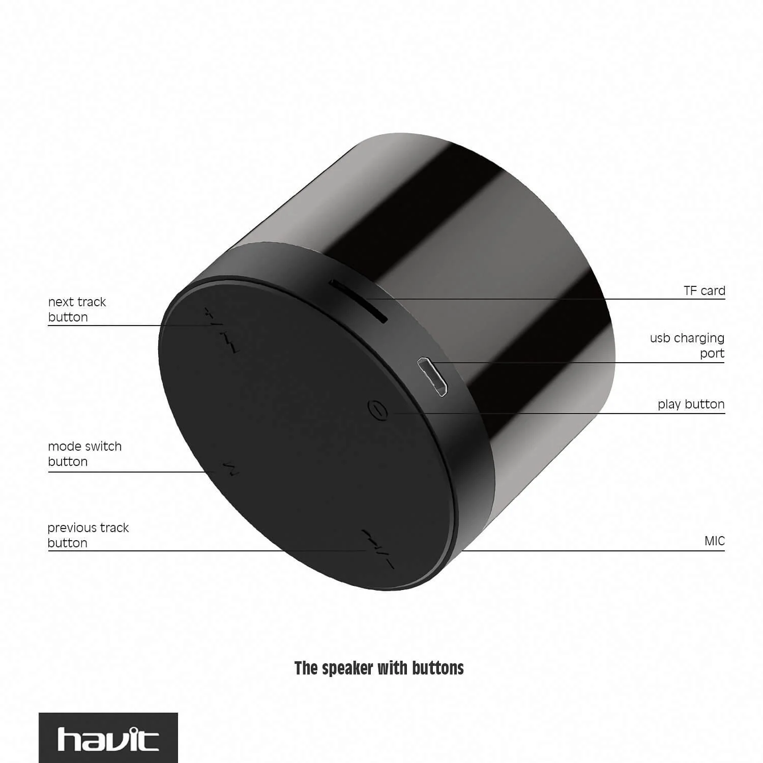 HAVIT M10 Mini Bluetooth Speaker with Cicada Membrane Technology - Image 6