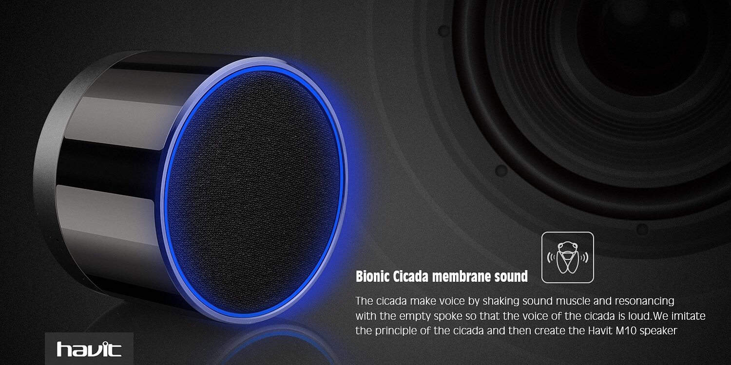 HAVIT M10 Mini Bluetooth Speaker with Cicada Membrane Technology - Image 8