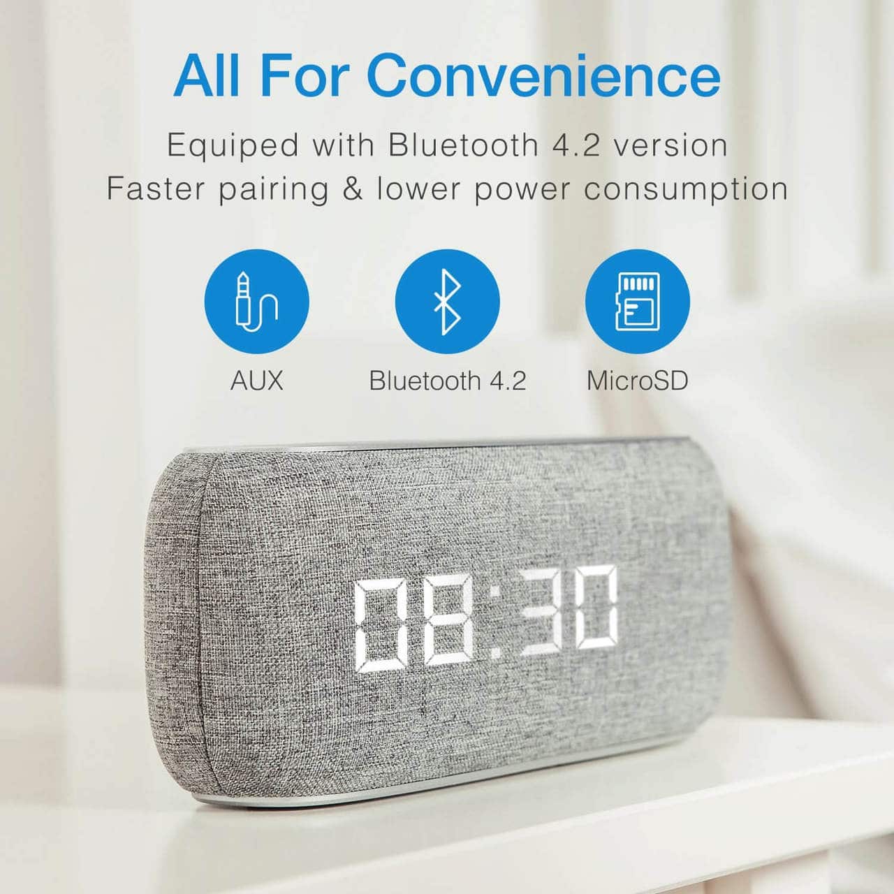 HAVIT M29 Bluetooth Speaker with Radio and Clock - Image 10