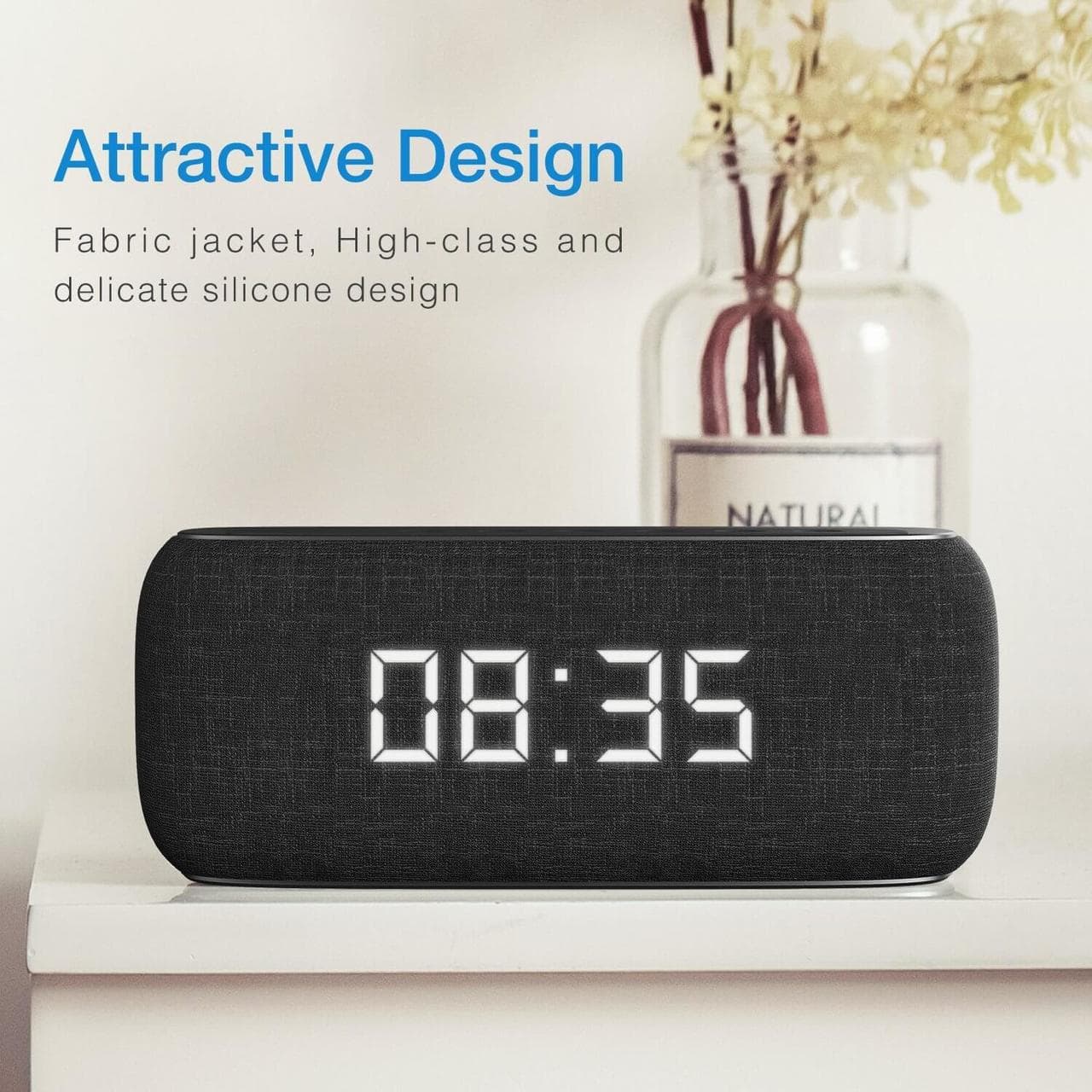 HAVIT M29 Bluetooth Speaker with Radio and Clock - Image 3