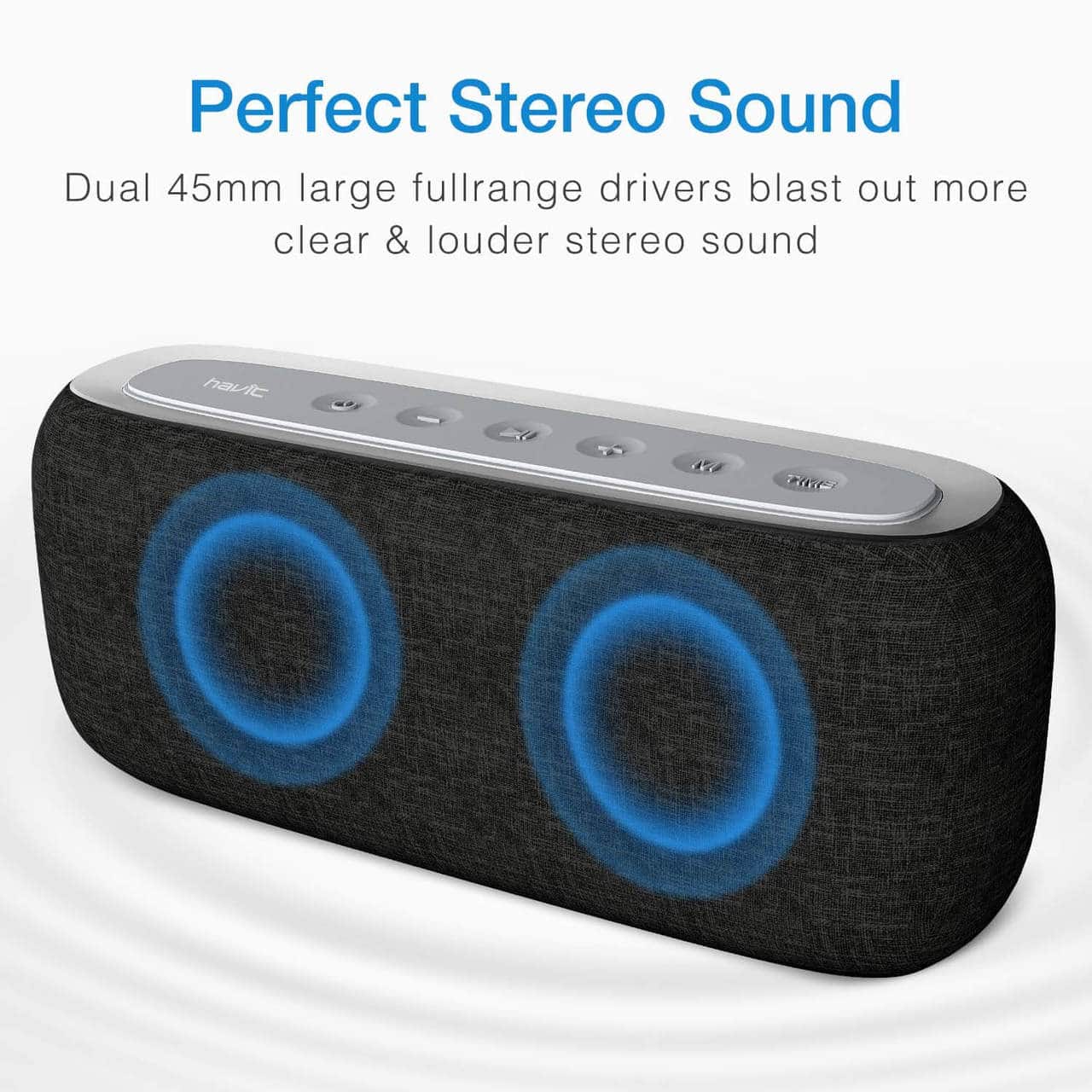 HAVIT M29 Bluetooth Speaker with Radio and Clock - Image 6