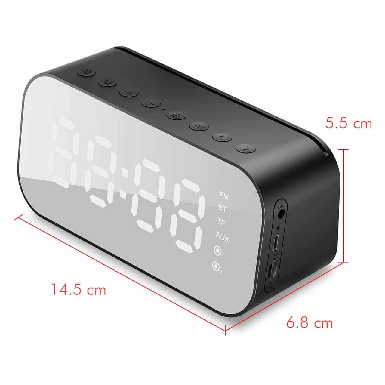 HAVIT M3 Bluetooth Speaker Alarm Clock Radio - Image 4