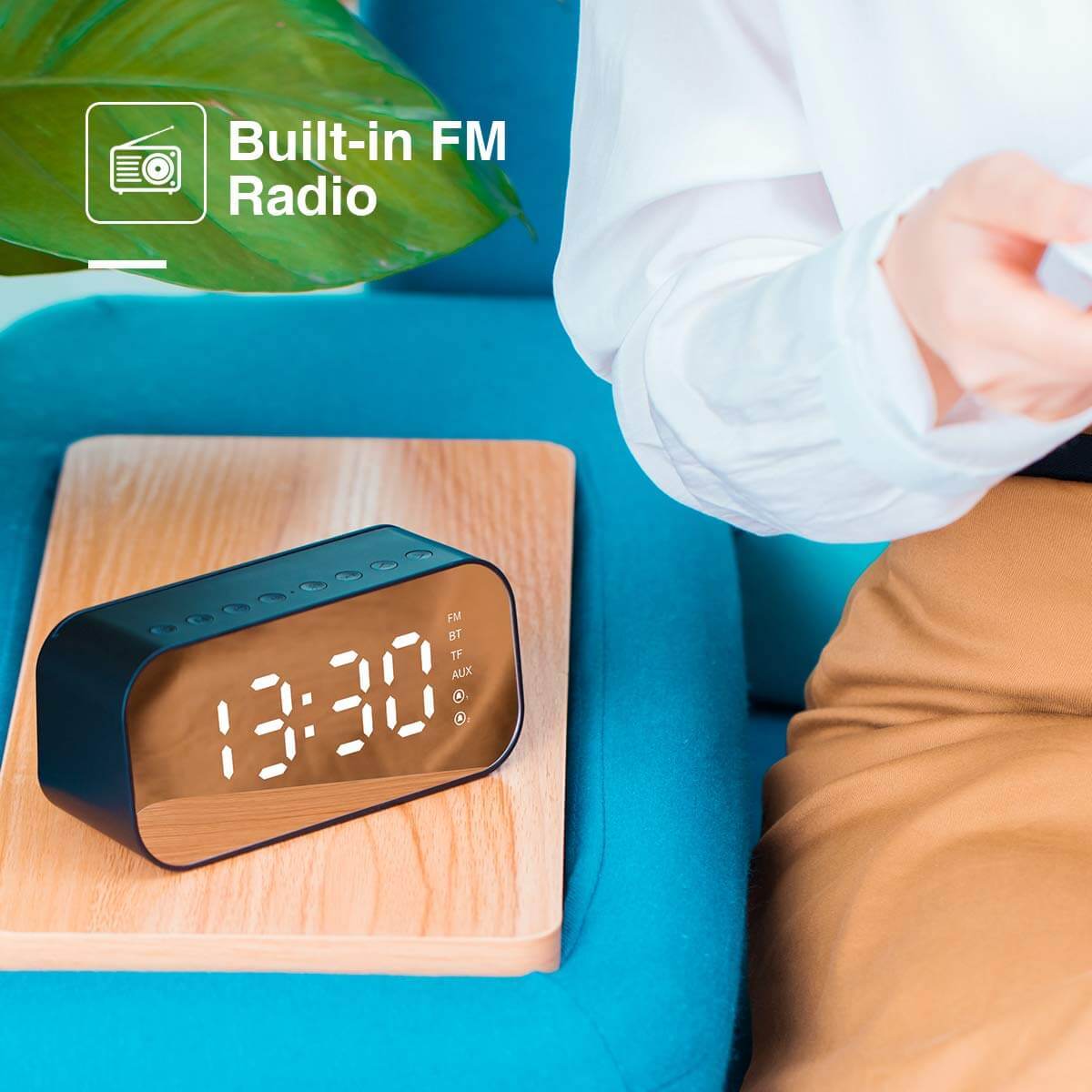 HAVIT M3 Bluetooth Speaker Alarm Clock Radio - Image 8