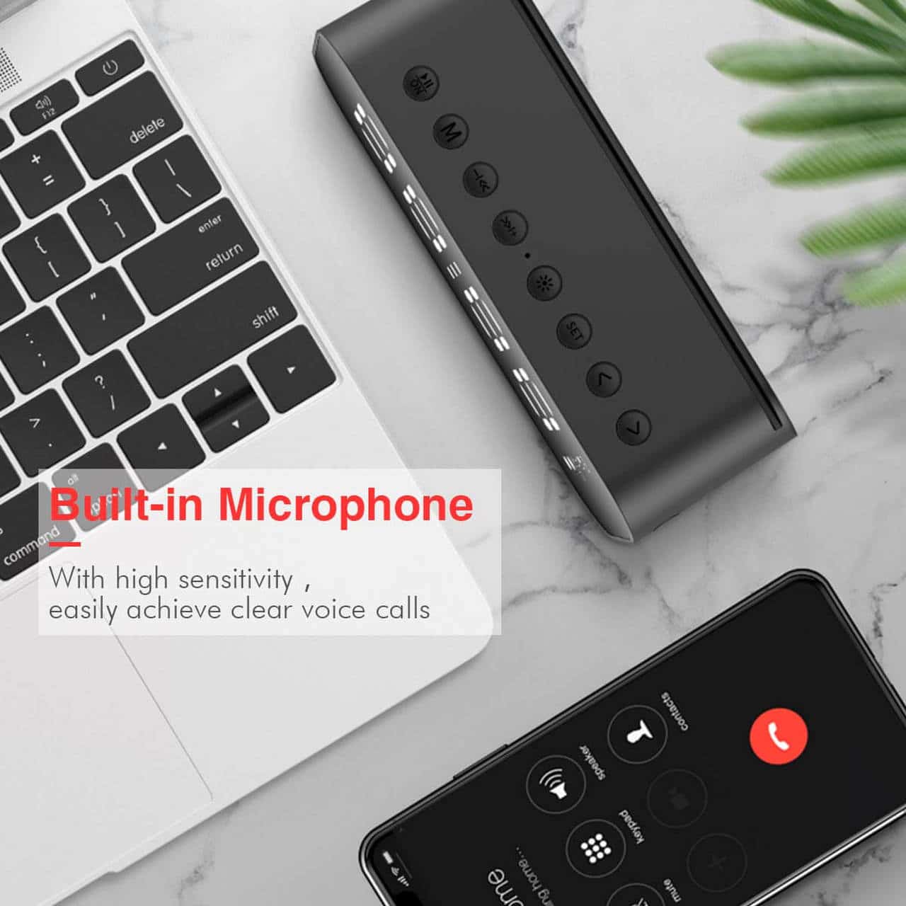 HAVIT M3 Bluetooth Speaker Alarm Clock Radio - Image 9