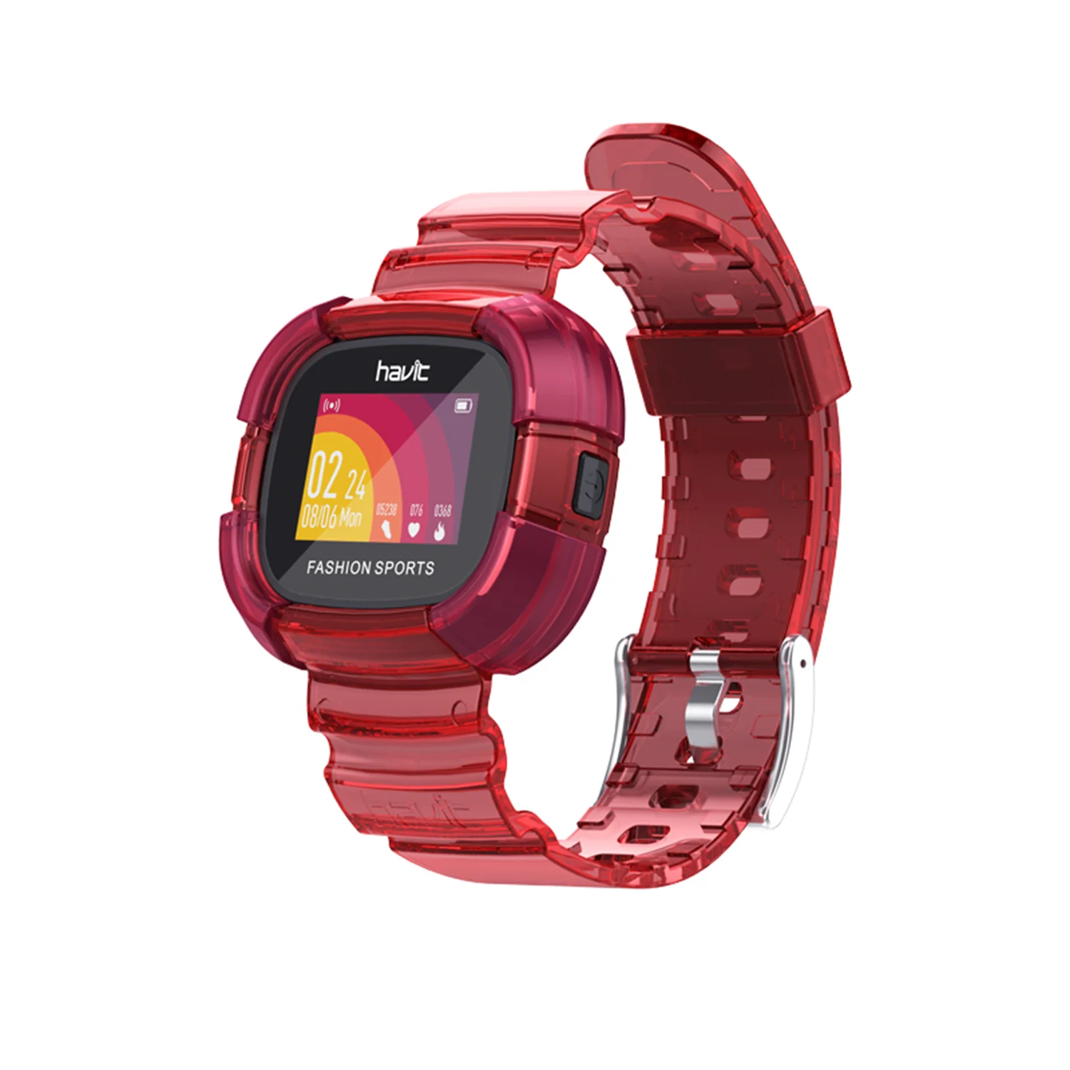 HAVIT M90 Smart Watch with Replaceable Colorful Transparent Strap, IP68 Waterproof Rating - Image 2