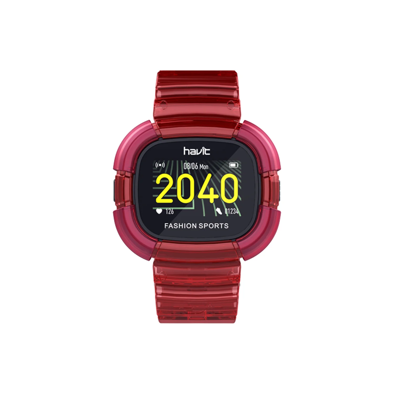 HAVIT M90 Smart Watch with Replaceable Colorful Transparent Strap, IP68 Waterproof Rating - Image 3