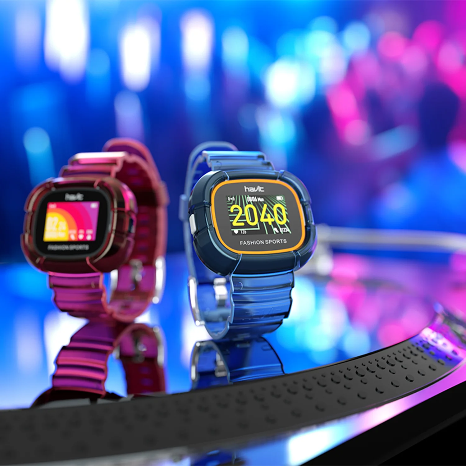 HAVIT M90 Smart Watch with Replaceable Colorful Transparent Strap, IP68 Waterproof Rating - Image 8