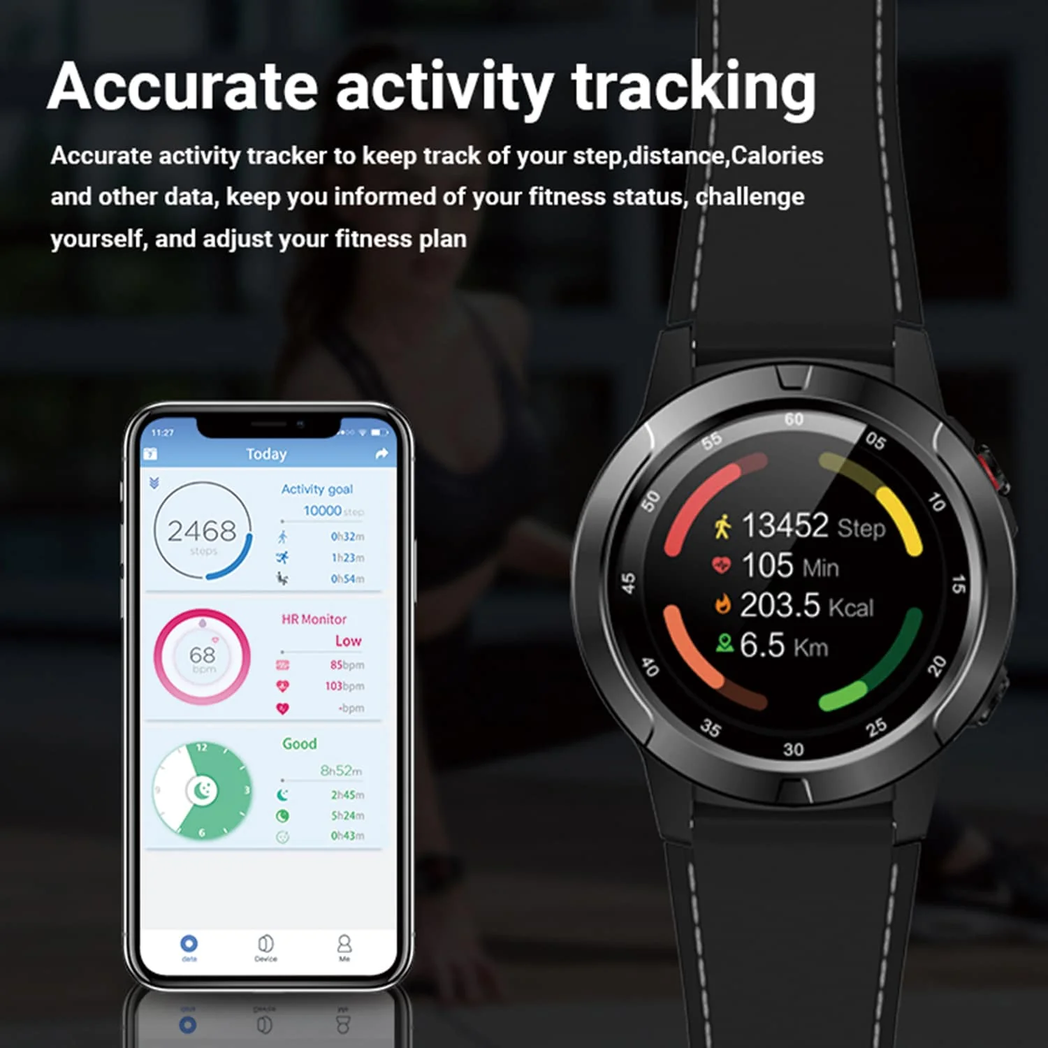 HAVIT M9001C GPS Smart Watch, IP68 Waterproof, Multi-Motion Modes - Image 5