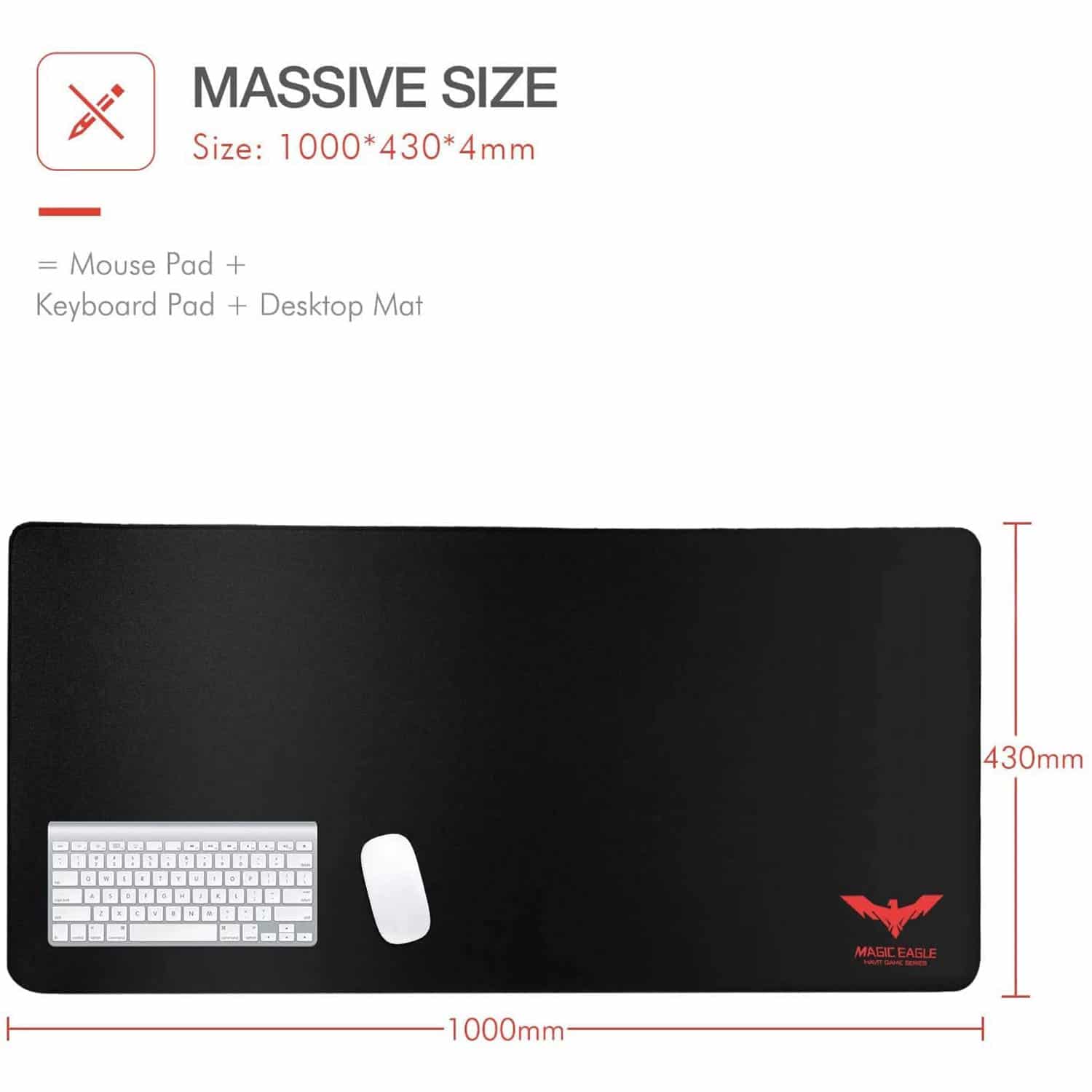 HAVIT MP857 Large Mouse Pad / Mat with Water Resistant & Non-Slip Rubber Base - Image 8