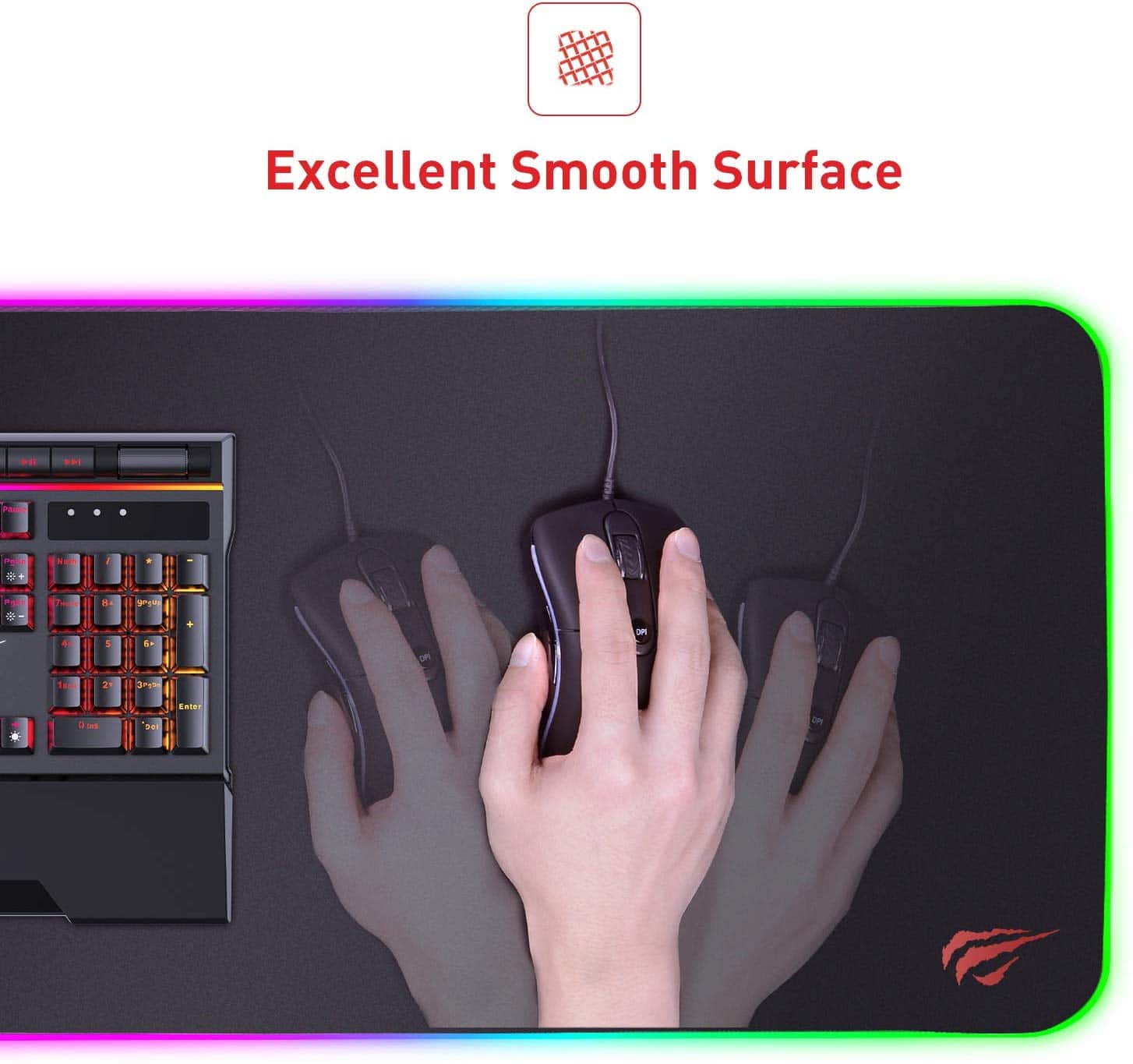 HAVIT MP858 RGB Extended Mouse Pad - Image 4