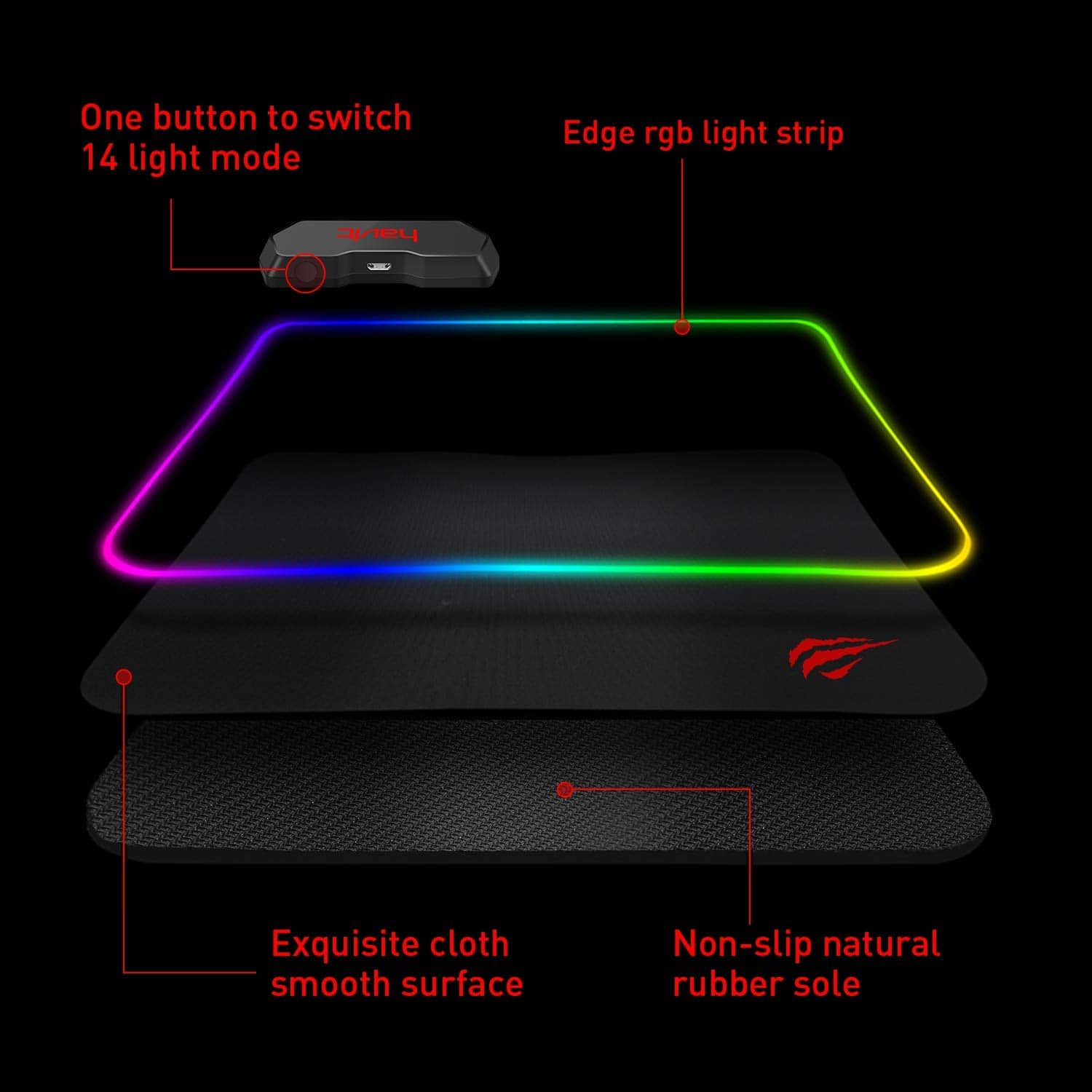 HAVIT MP902 RGB Mouse Pad - Image 4