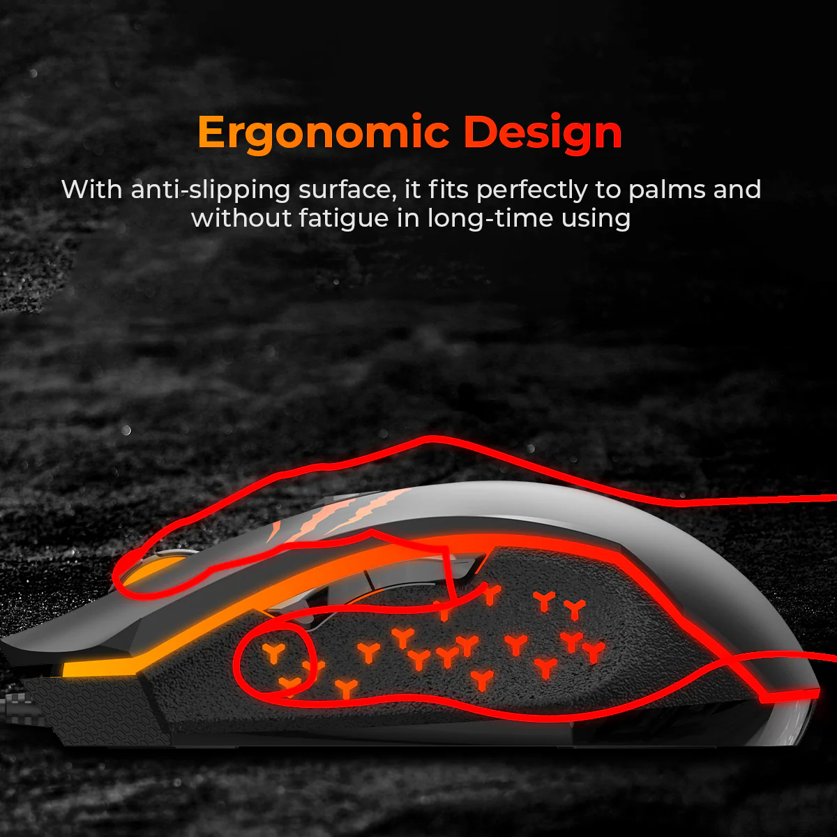 MS1027 RGB Lighting Wired Gaming Mouse with 4-Level Adjustable DPI - Image 5