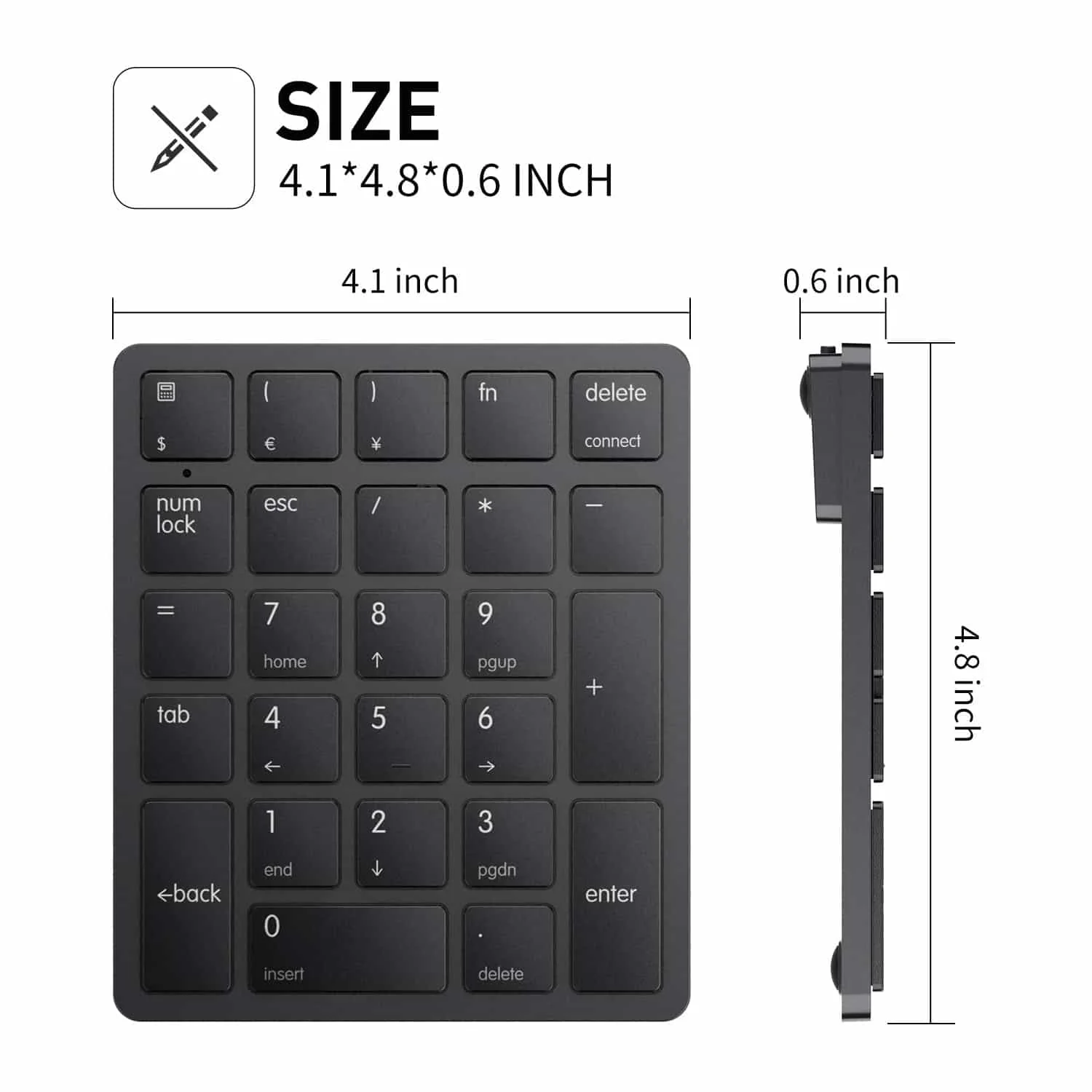 HAVIT smart26 26 Keys Bluetooth Number Pad for Mac OS & Window System【US ONLY】 - Image 7