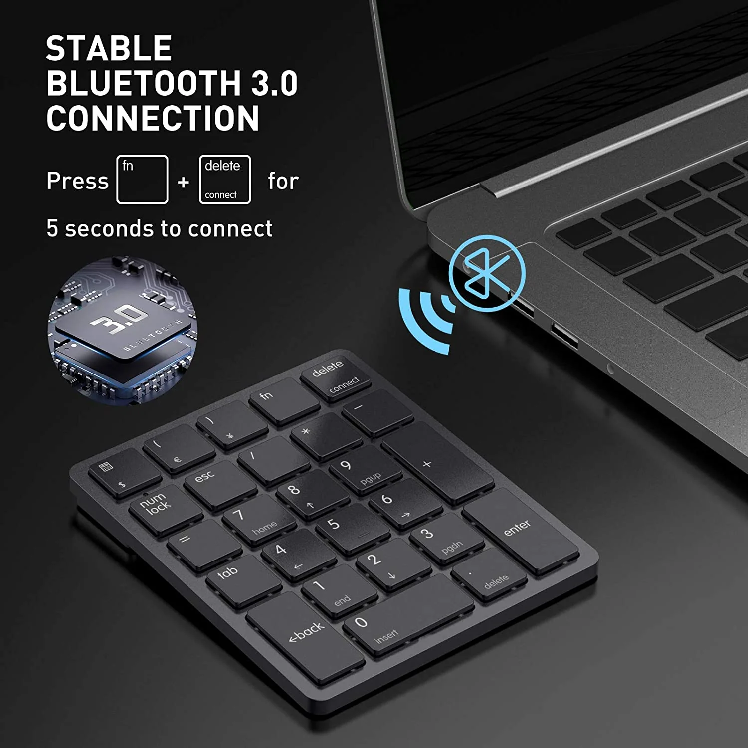 HAVIT smart26 26 Keys Bluetooth Number Pad for Mac OS & Window System【US ONLY】 - Image 9