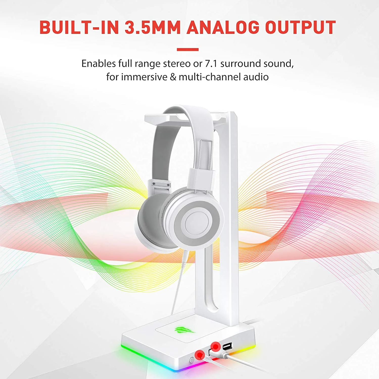 HAVIT TH630 RGB Headset Stand for Desktop Gamer Headphone Accessories - Image 14
