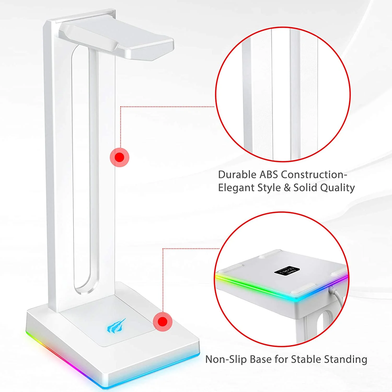 HAVIT TH630 RGB Headset Stand for Desktop Gamer Headphone Accessories - Image 15