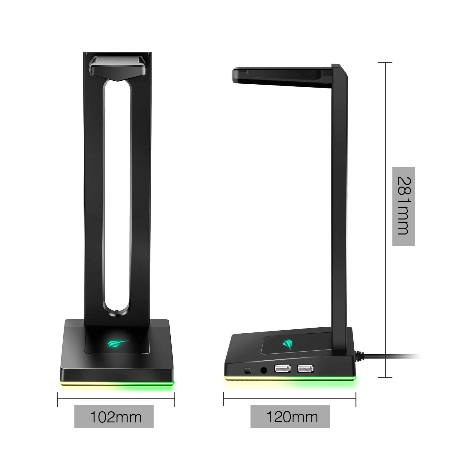 HAVIT TH630 RGB Headset Stand for Desktop Gamer Headphone Accessories - Image 6