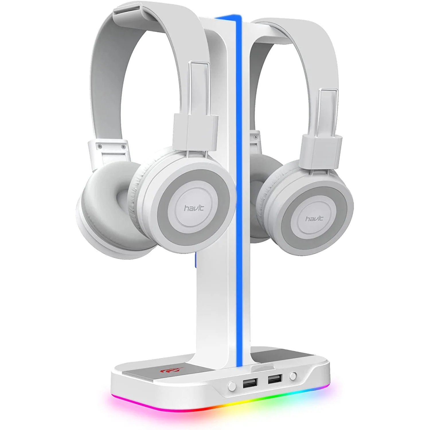 HAVIT TH650 RGB Headset Stand with Dual Hanger & 2 USB Ports - Image 10