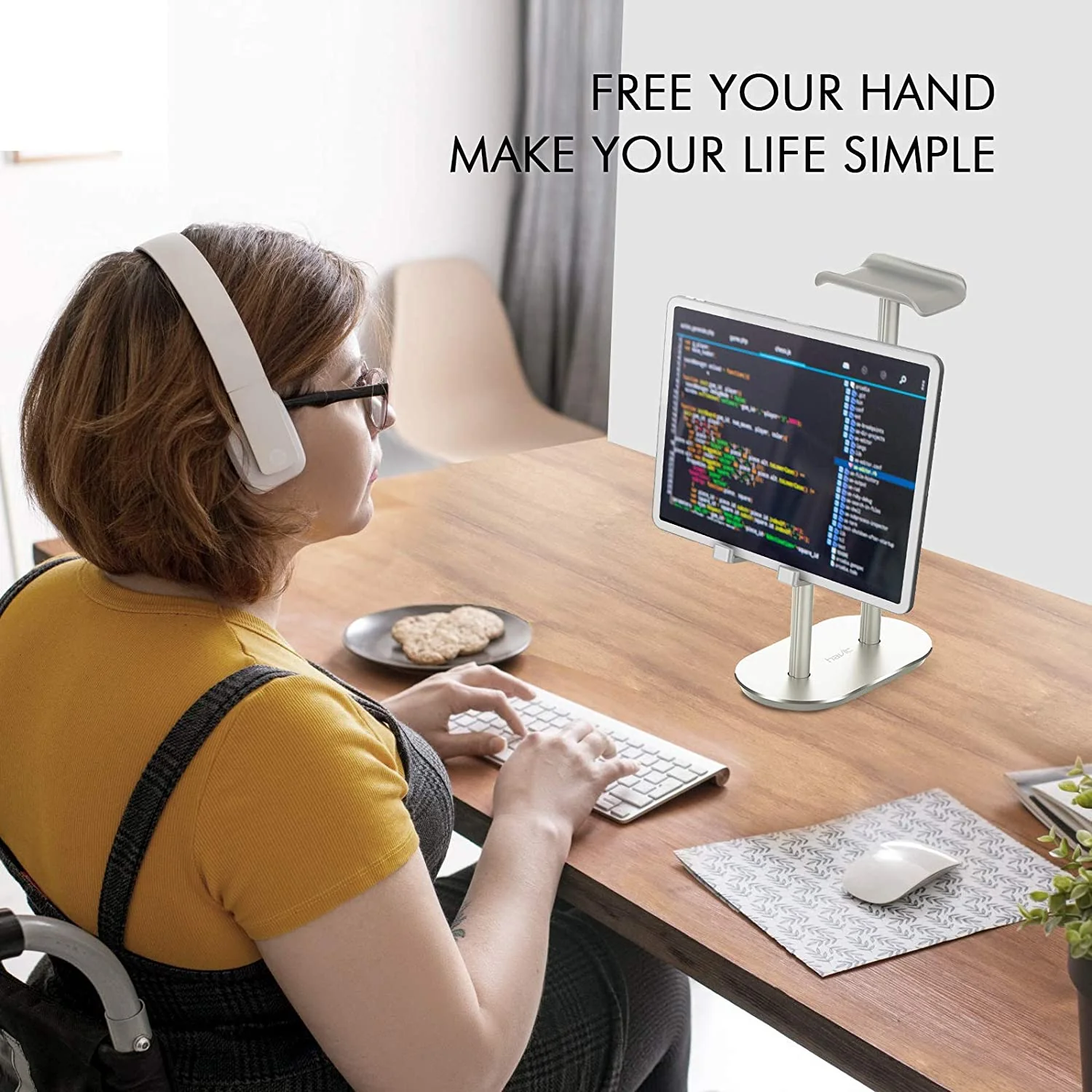 HAVIT TH660 Headset and Phone Stand for Phones Tablets PC Gamer Desktop - Image 6