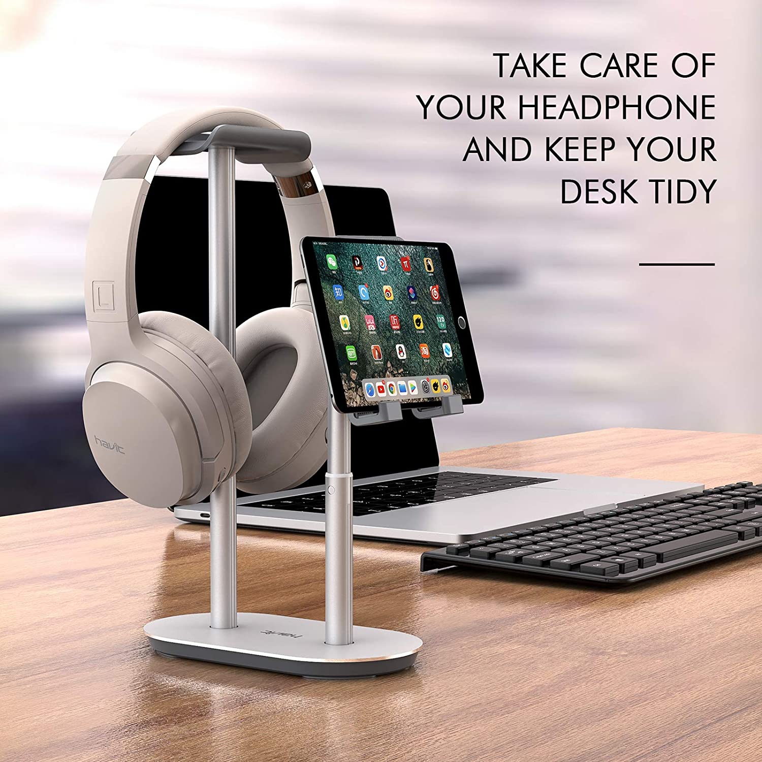 HAVIT TH660 Headset and Phone Stand for Phones Tablets PC Gamer Desktop - Image 8
