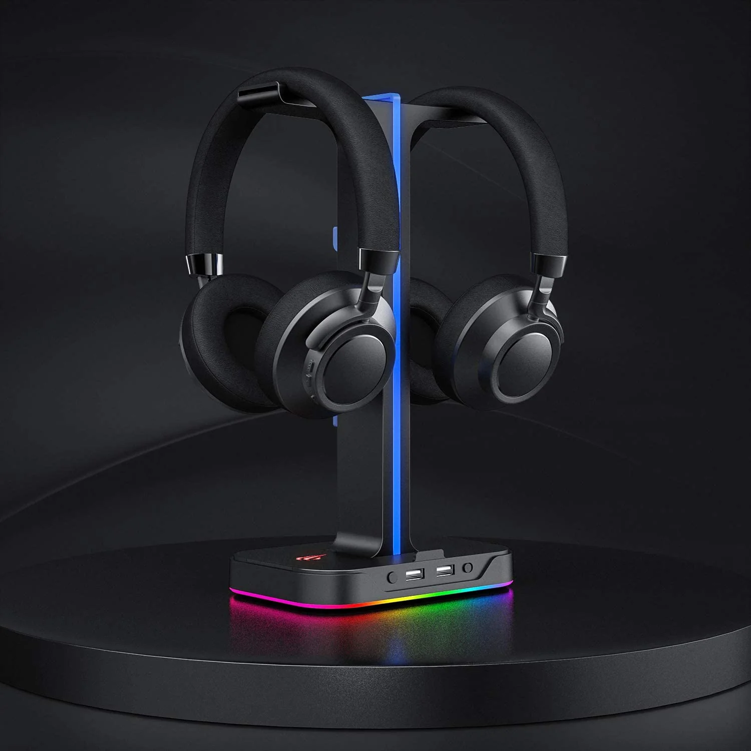 HAVIT TH680 RGB Gaming Mouse Pad and Dual Hanger Headset Stand Combo - Image 2