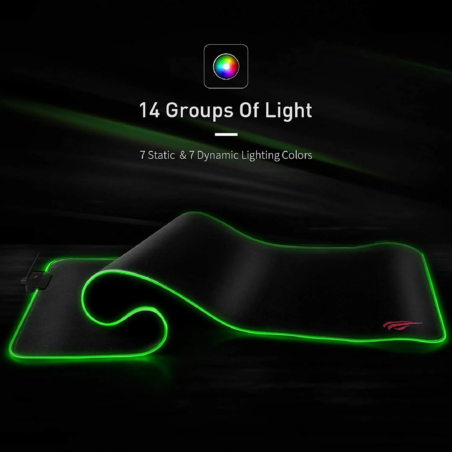 HAVIT TH680 RGB Gaming Mouse Pad and Dual Hanger Headset Stand Combo - Image 5