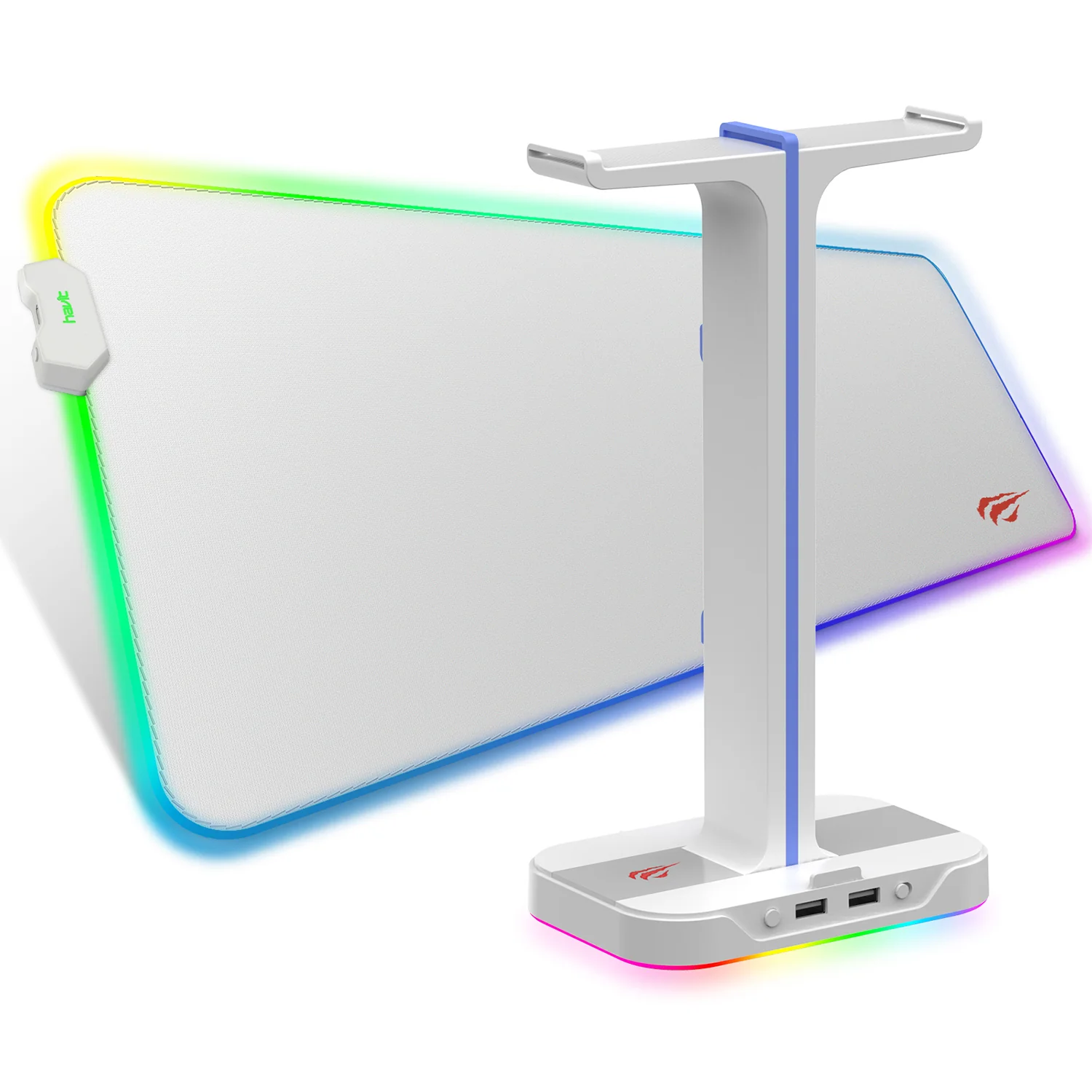HAVIT TH680 RGB Gaming Mouse Pad and Dual Hanger Headset Stand Combo - Image 8