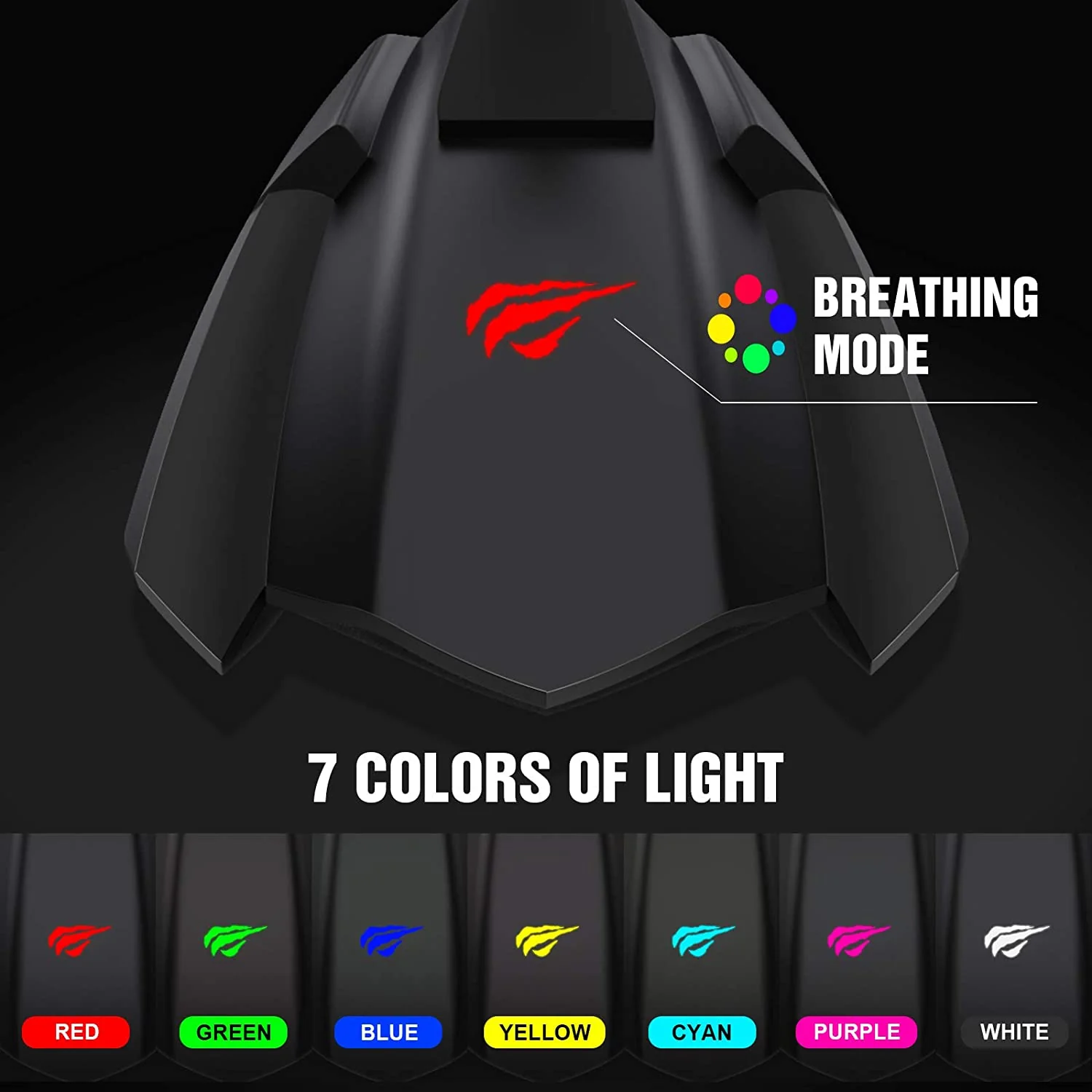 HAVIT TH701U Mouse Bungee with 4 Port USB Hub & 7 Colors Backlight - Image 2